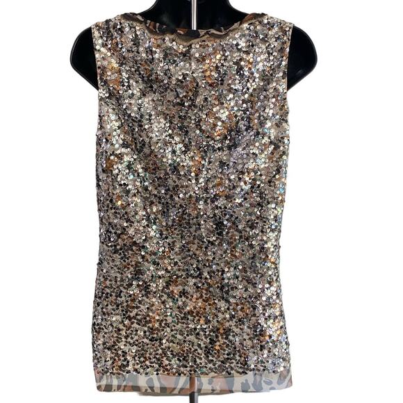 Elie Tahari Sequin Tank Top Small - Picture 2 of 7